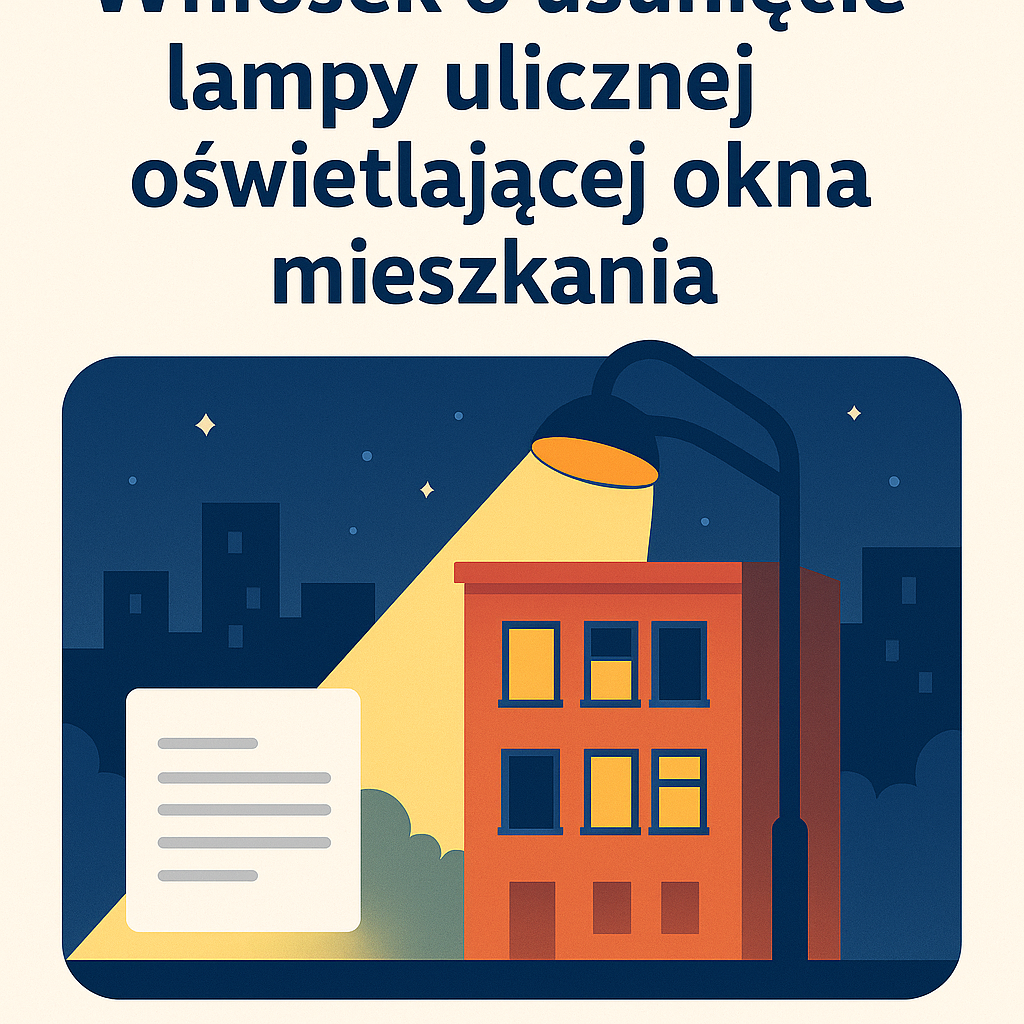 Wniosek o usunięcie lampy ulicznej