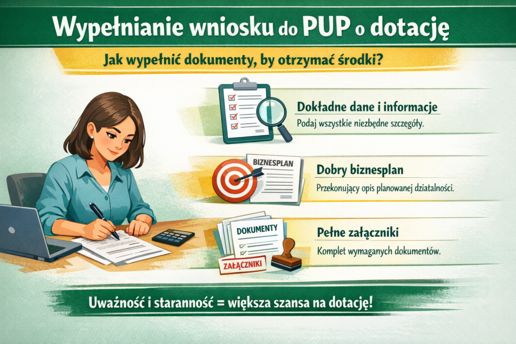 Wypełnianie wniosku do PUP o dotację