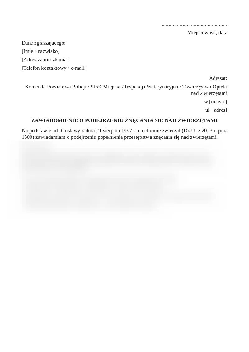 Podgląd pierwszej strony dokumentu