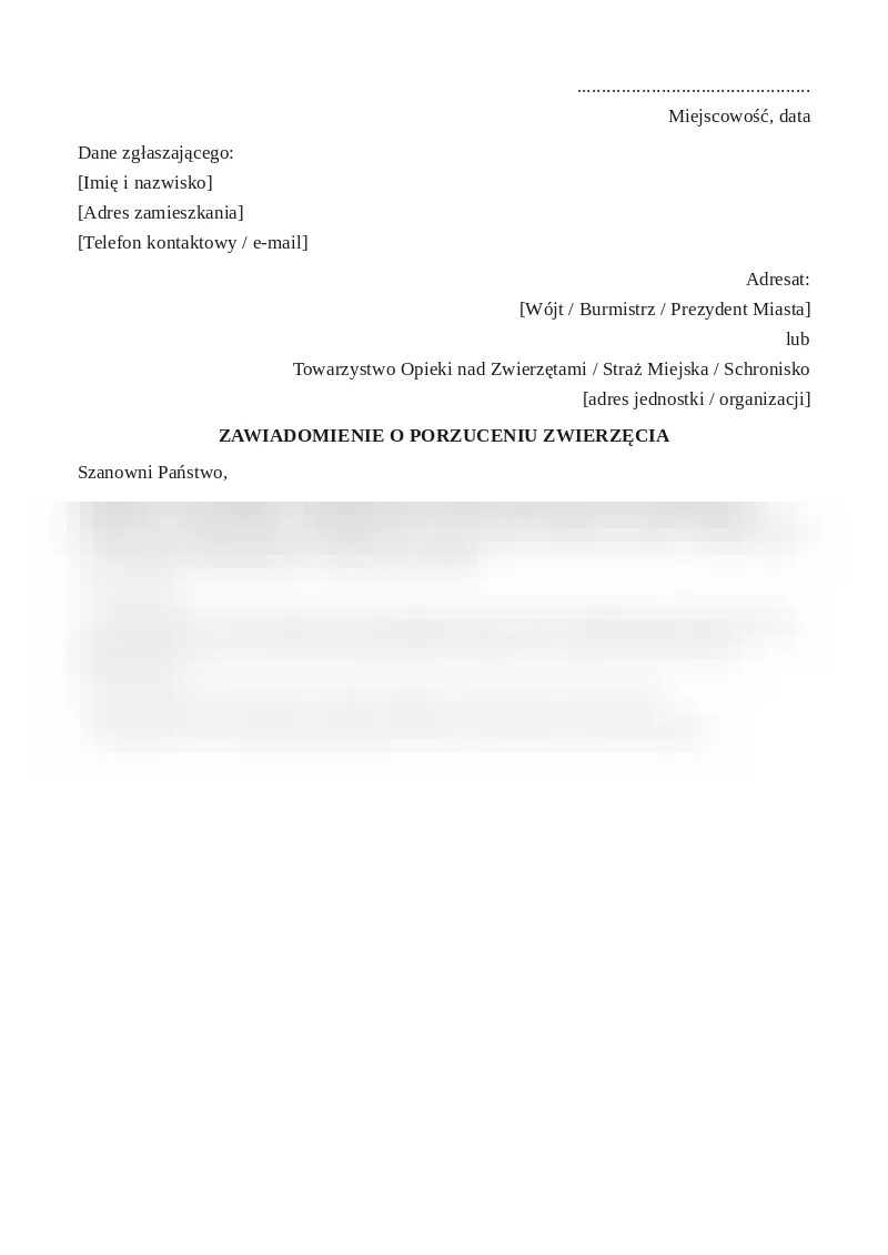 Podgląd pierwszej strony dokumentu