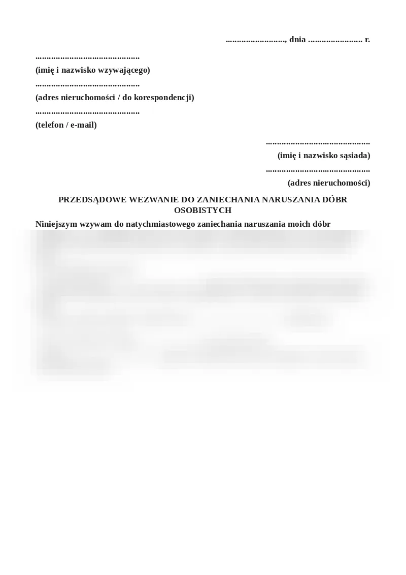 Podgląd pierwszej strony dokumentu