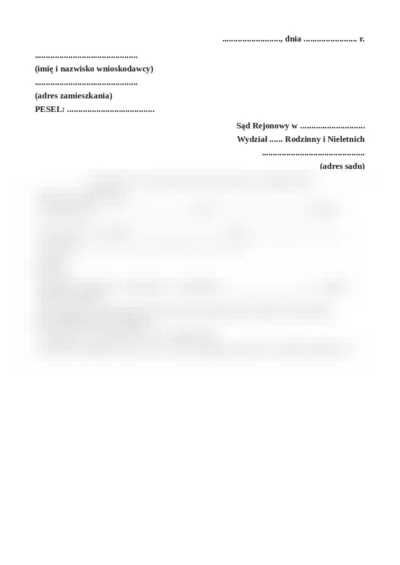 Podgląd pierwszej strony dokumentu