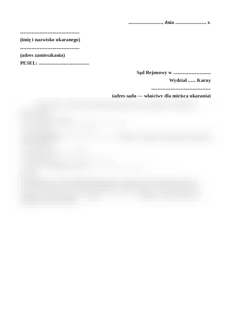 Podgląd pierwszej strony dokumentu