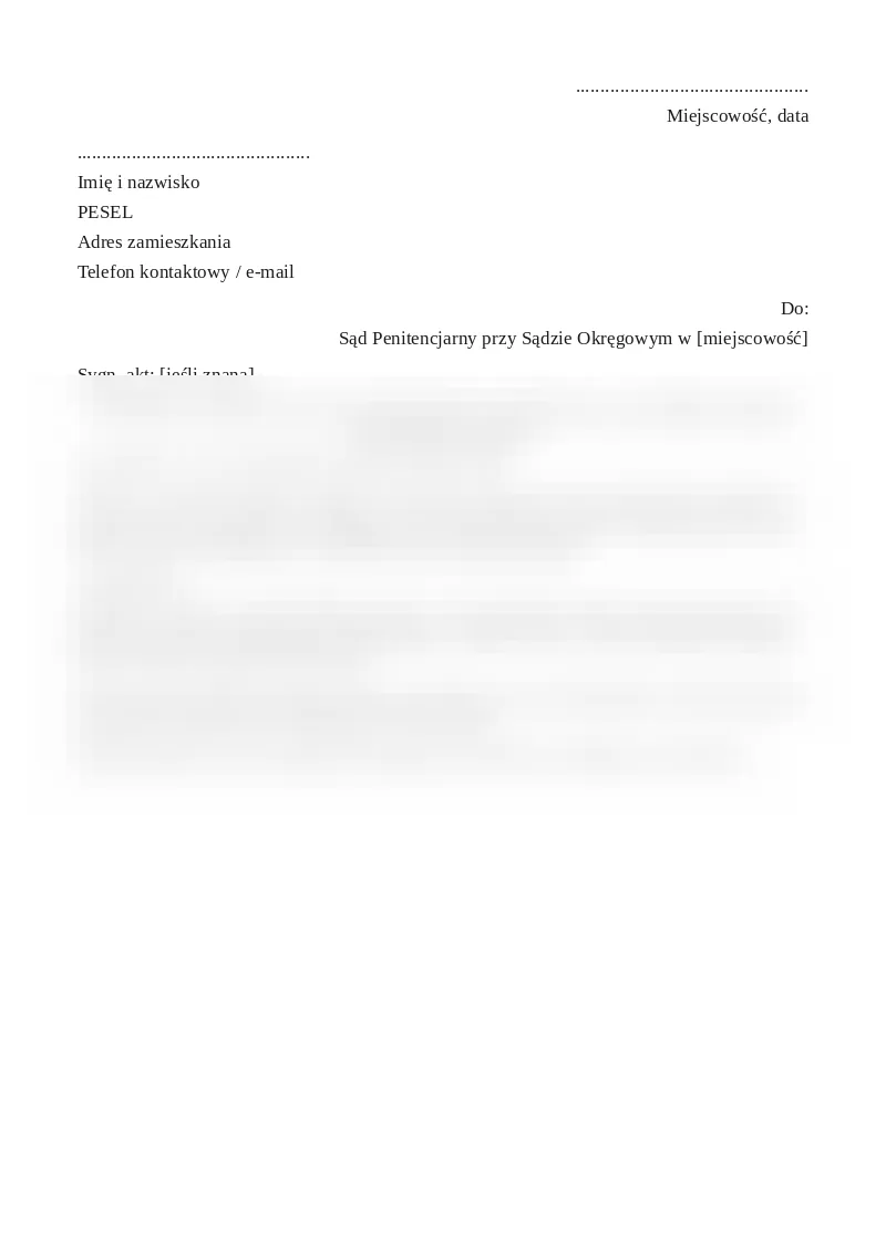 Podgląd pierwszej strony dokumentu