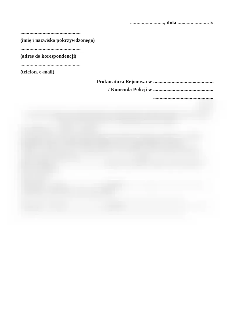 Podgląd pierwszej strony dokumentu
