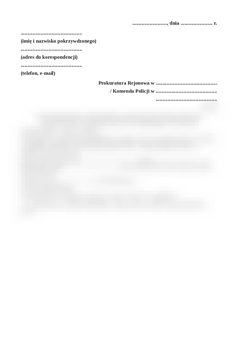Podgląd pierwszej strony dokumentu