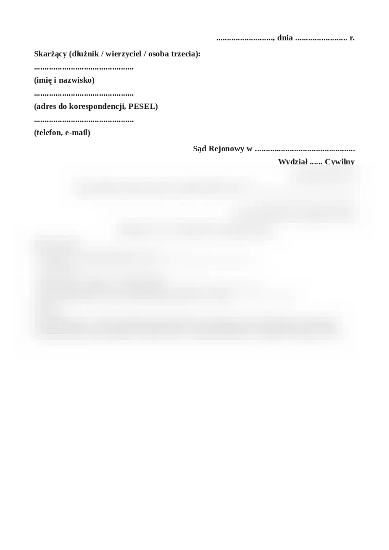 Podgląd pierwszej strony dokumentu