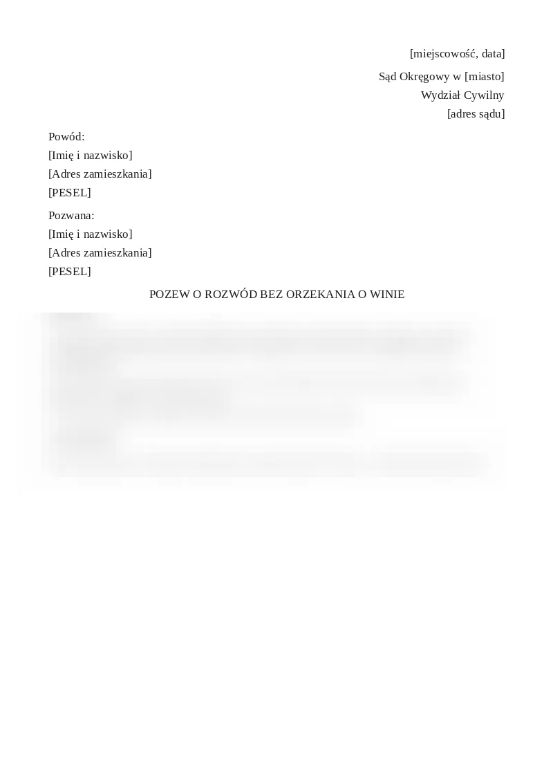 Podgląd pierwszej strony dokumentu