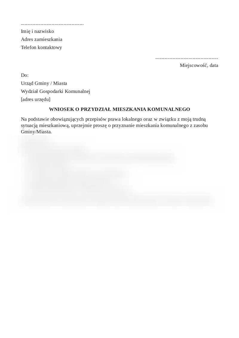 Podgląd pierwszej strony dokumentu