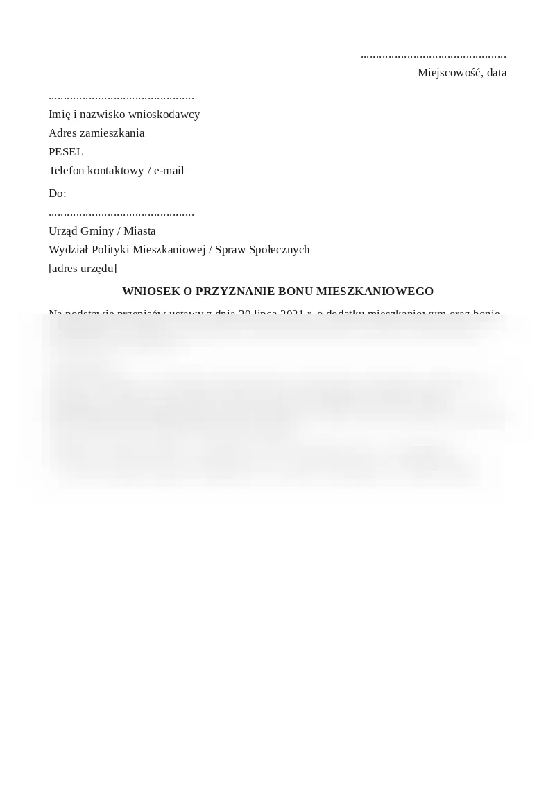 Podgląd pierwszej strony dokumentu