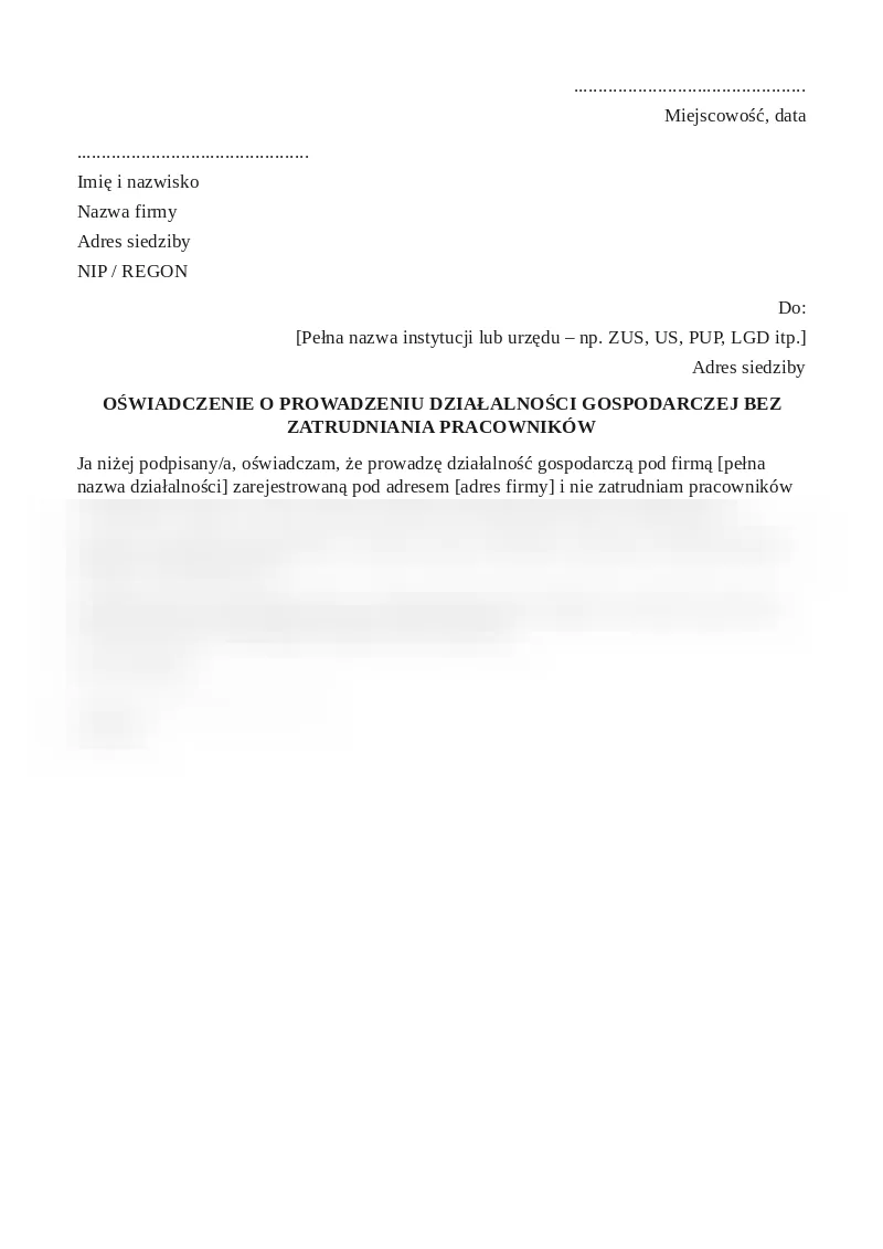 Podgląd pierwszej strony dokumentu