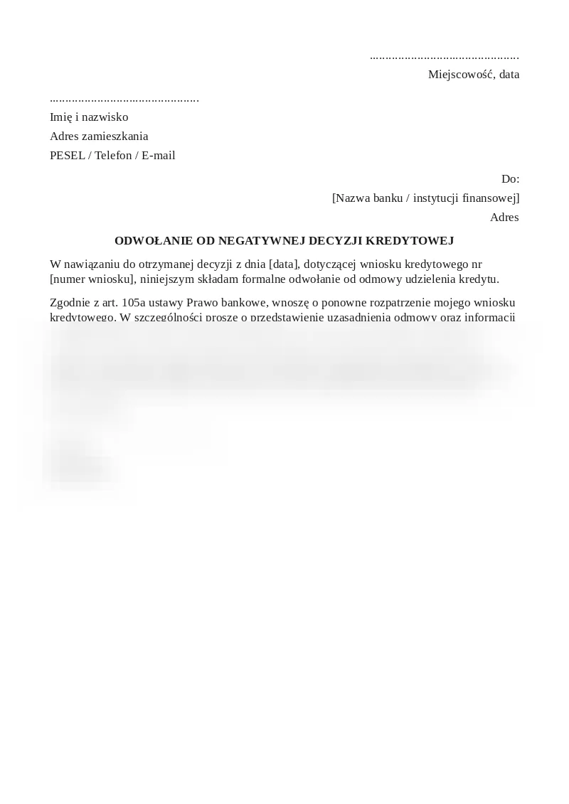 Podgląd pierwszej strony dokumentu