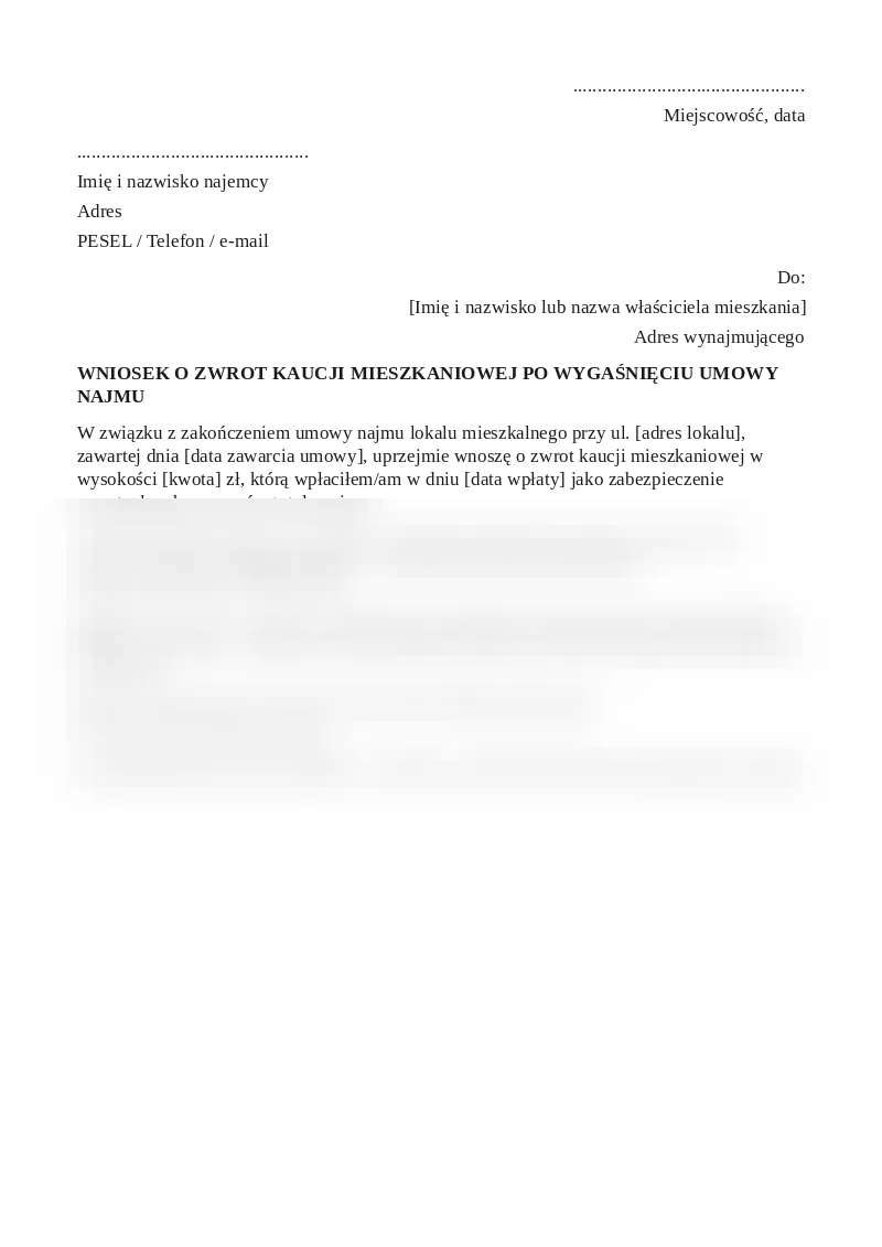 Podgląd pierwszej strony dokumentu